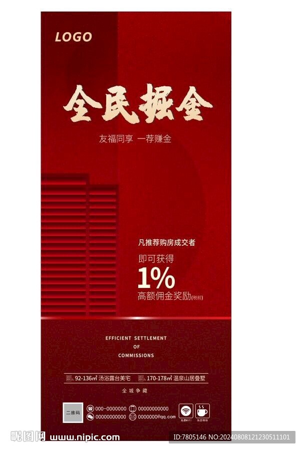 地產(chǎn)紅色展架