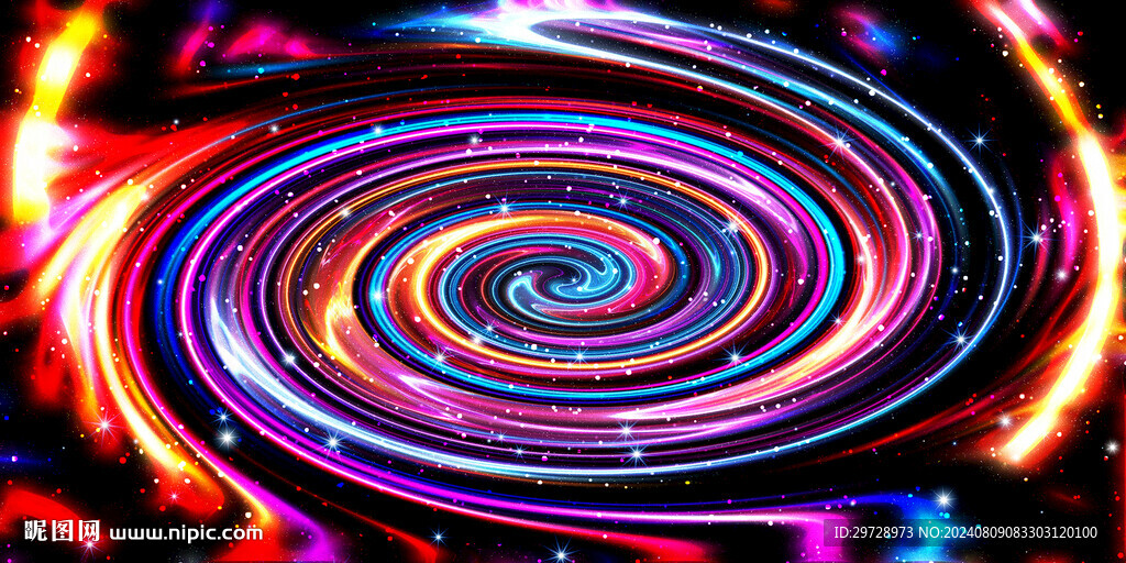 彩色宇宙旋渦星空