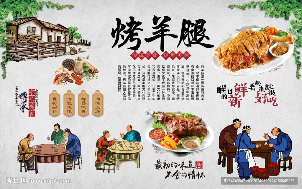 烤羊腿 
