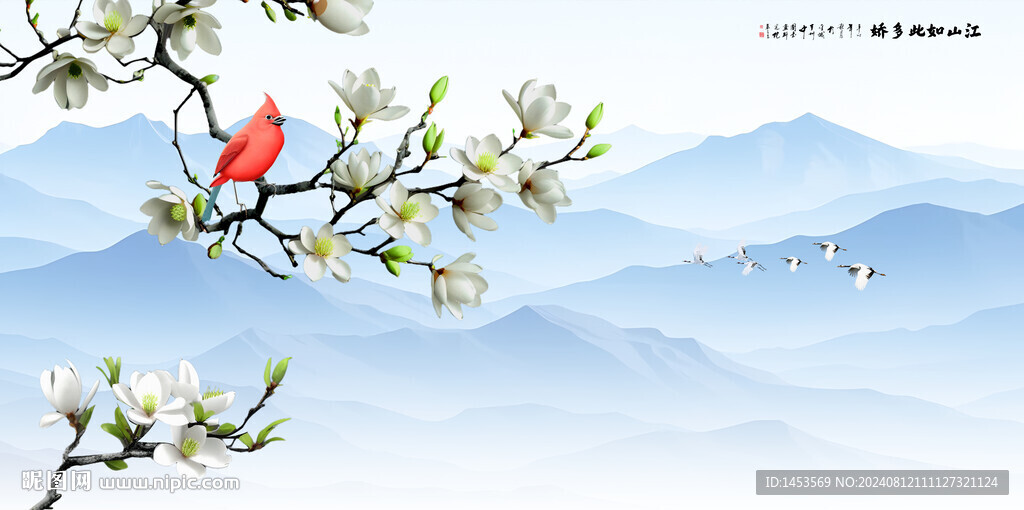 花鳥背景墻