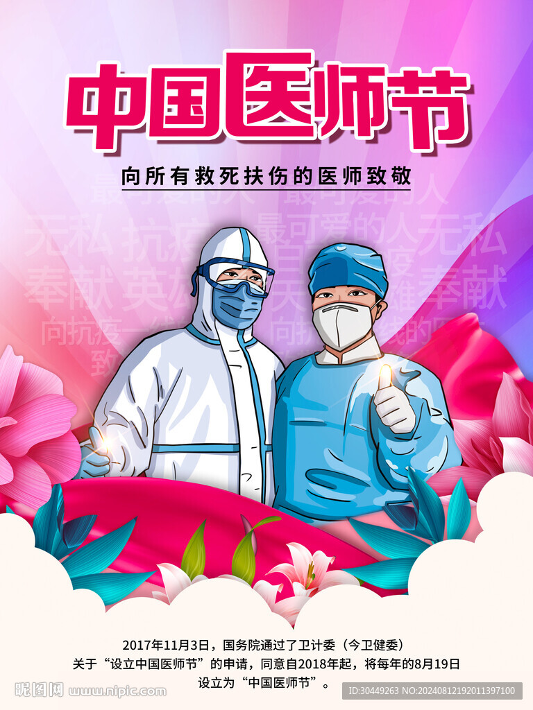 中國醫(yī)師節(jié)海報