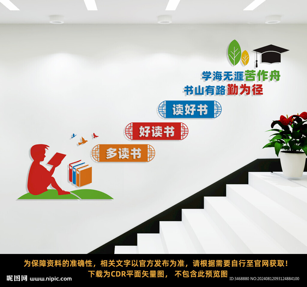 學(xué)校閱讀樓梯文化墻