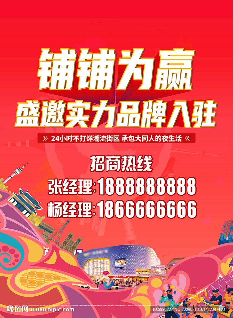 商鋪招商戶外廣告海報