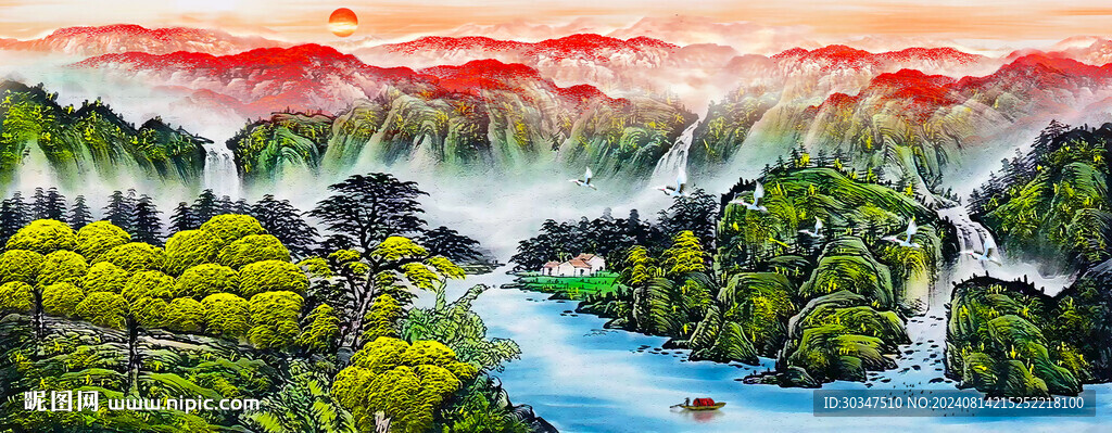 客廳辦公室山水畫