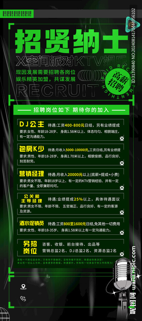 KTV招聘展架