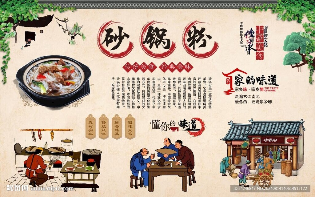 砂鍋粉背景