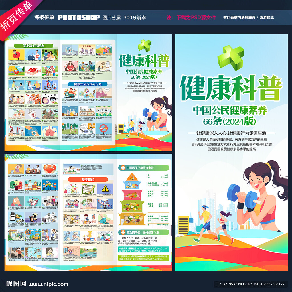 中國公民健康素養(yǎng)66條三折頁