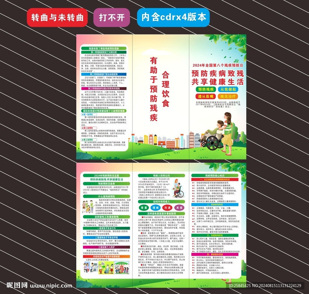 2024全國(guó)殘疾預(yù)防日折頁(yè)