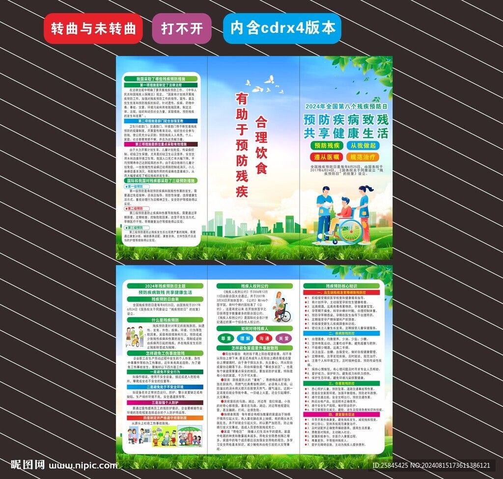 2024全國(guó)殘疾預(yù)防日折頁(yè)