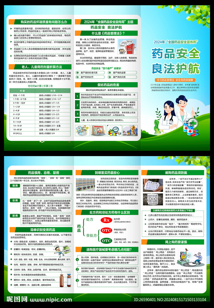 藥品安全宣傳周三折頁