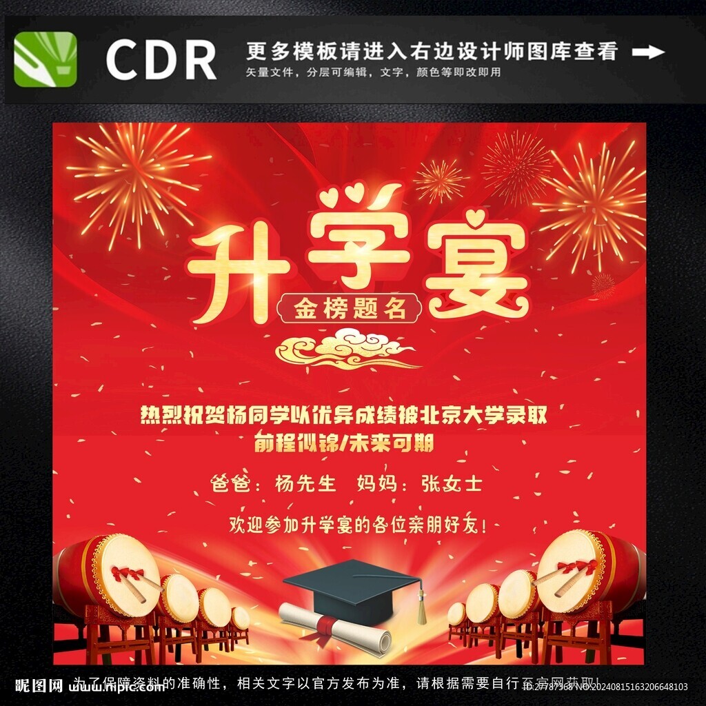 升學(xué)宴海報(bào)