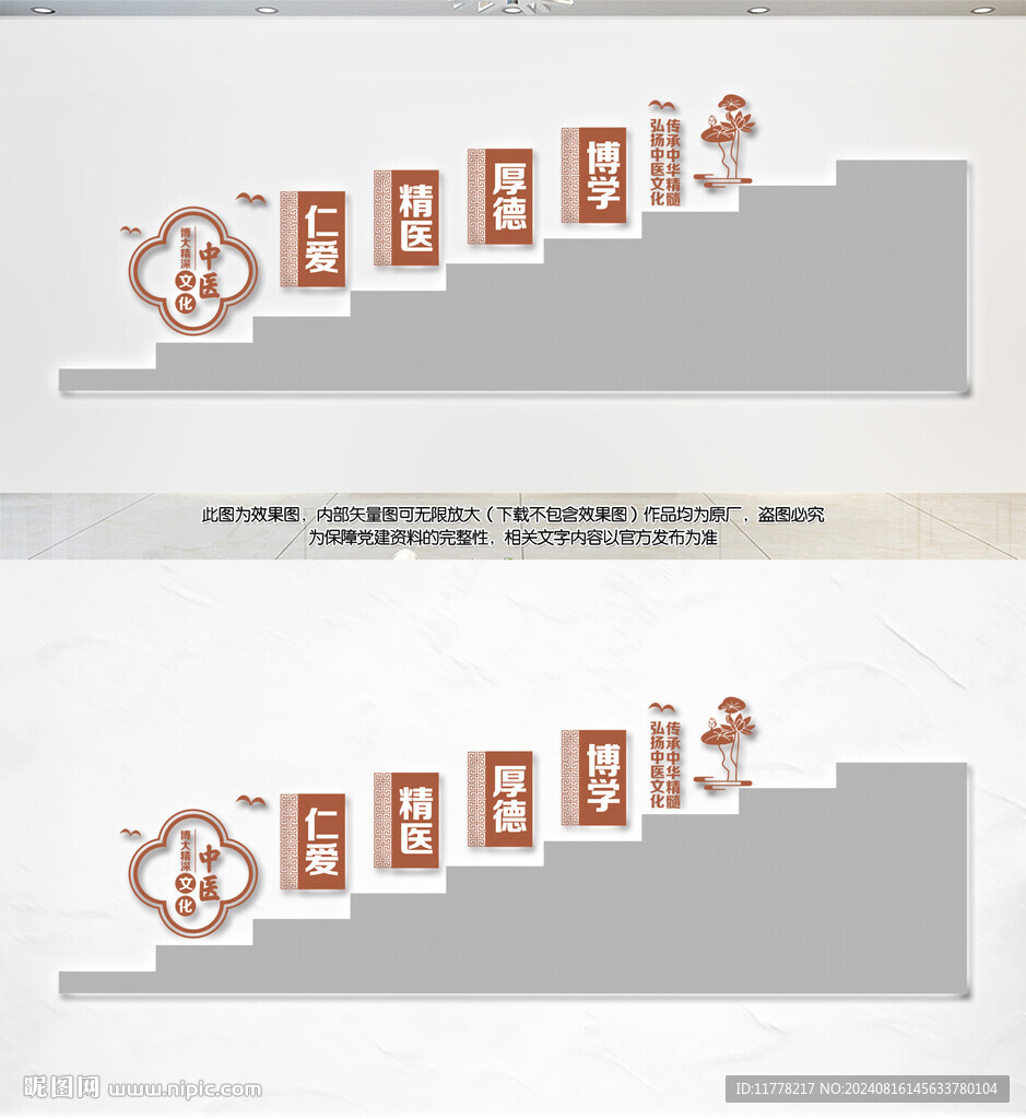 中醫樓梯文化墻