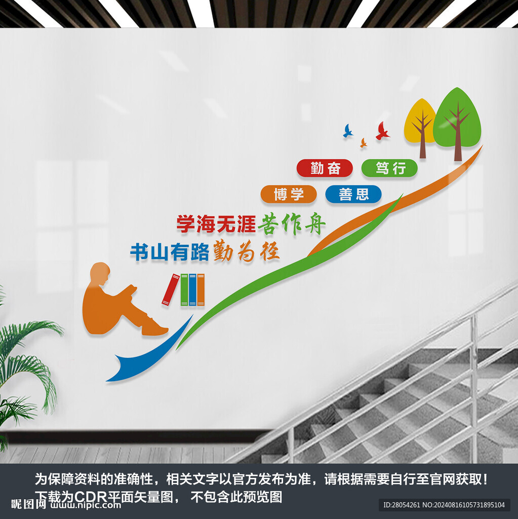 讀書樓梯文化墻