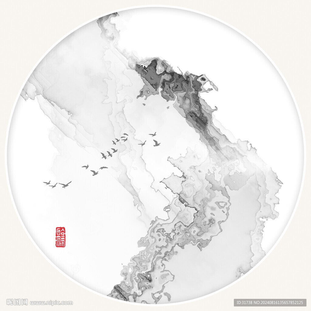 水墨抽象軟膜天花