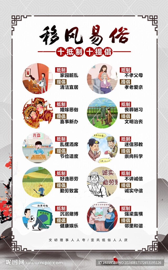 移風(fēng)易俗海報
