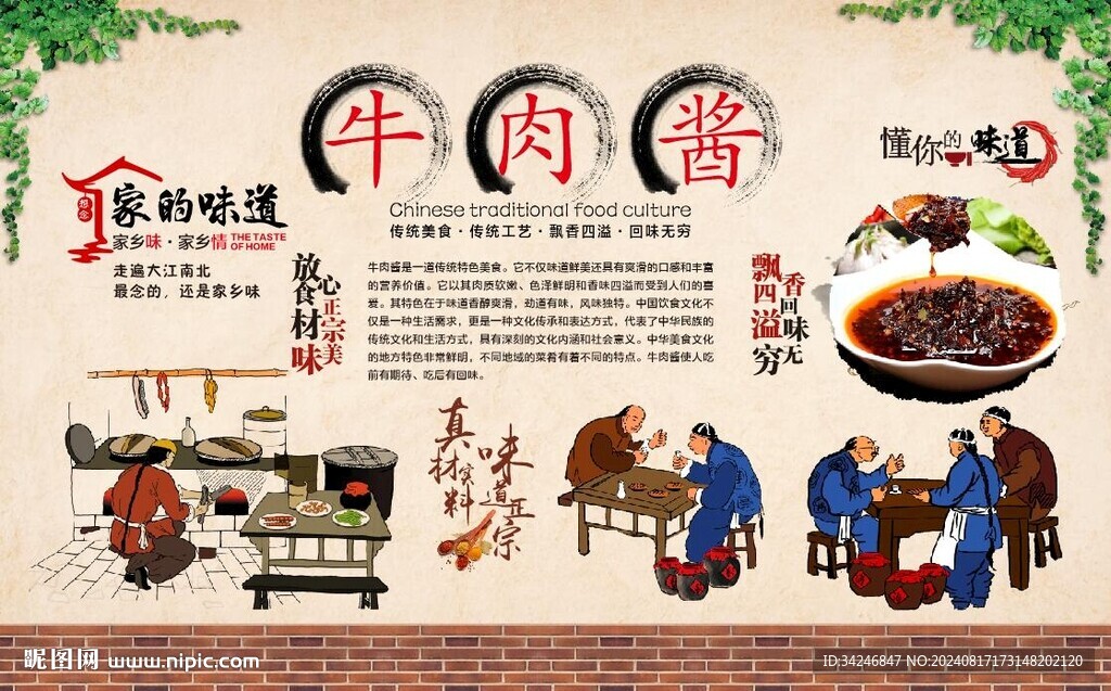 牛肉醬背景墻 