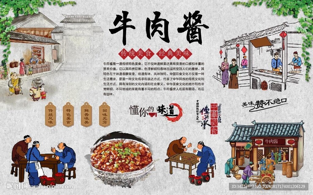 牛肉醬背景墻 