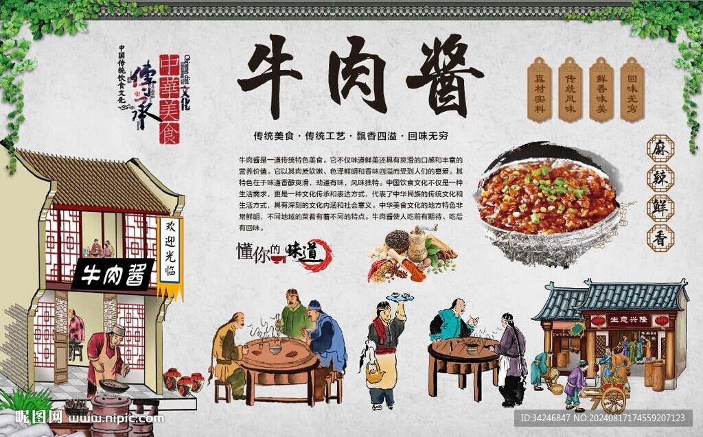 牛肉醬背景墻 