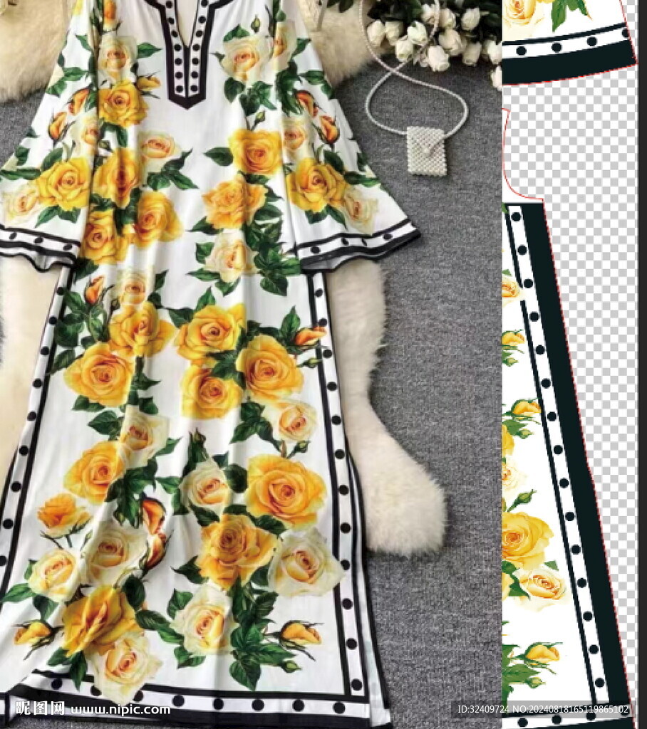 大牌 玫瑰花 碎花