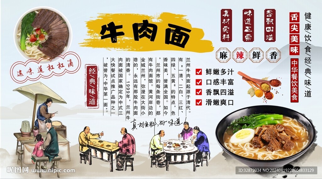 牛肉面背景墻