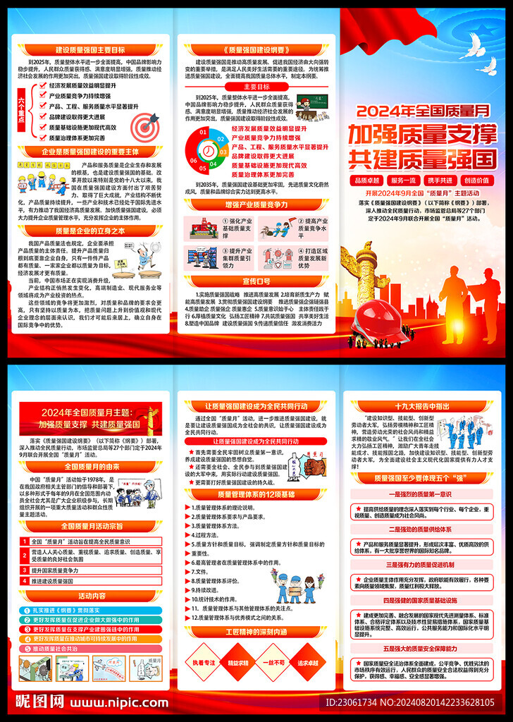 2024年全國(guó)質(zhì)量月三折頁(yè)