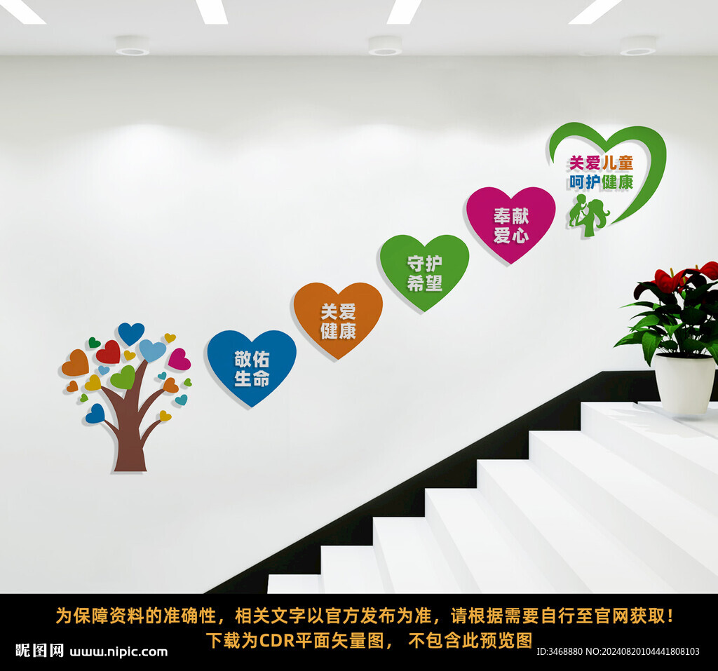 兒童醫(yī)院樓梯文化墻