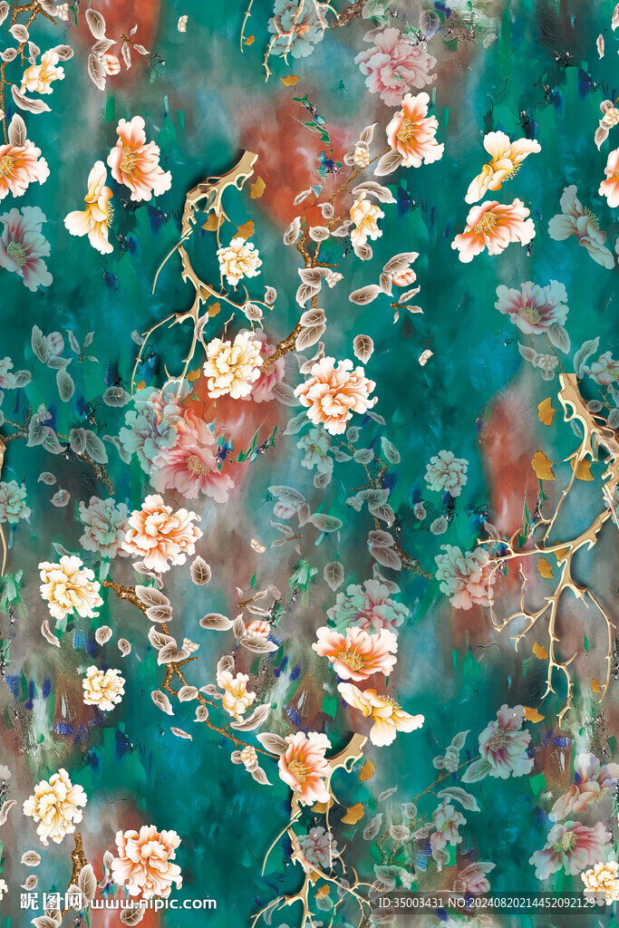 抽象花枝