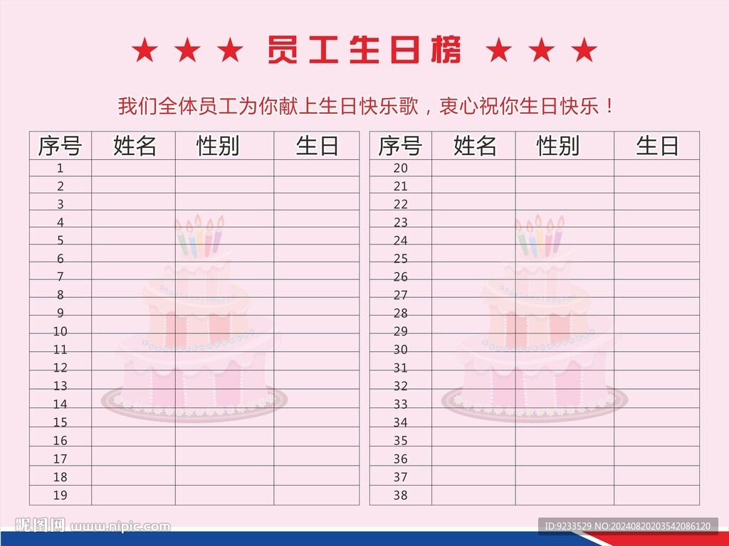 員工生日榜