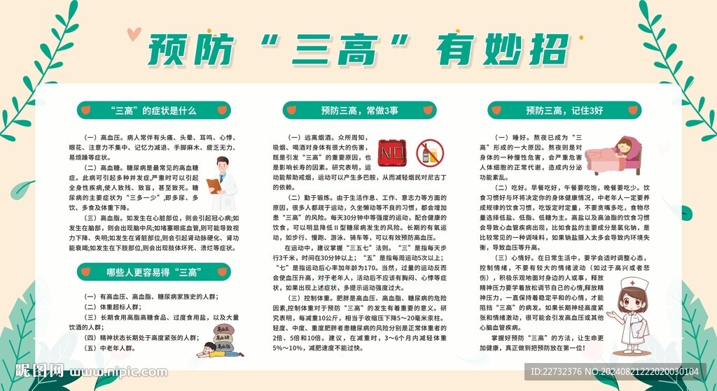 預(yù)防防治三高