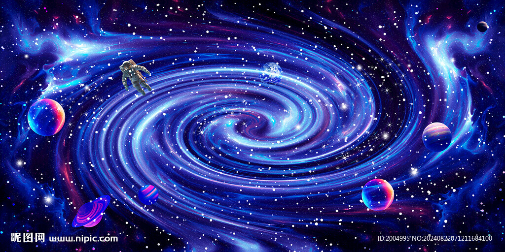 星空宇宙旋渦星系太空背景墻