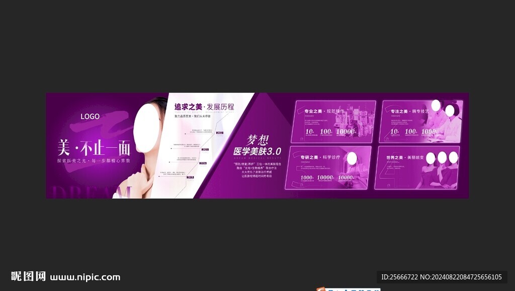 美容企業(yè)發(fā)展歷程文化墻