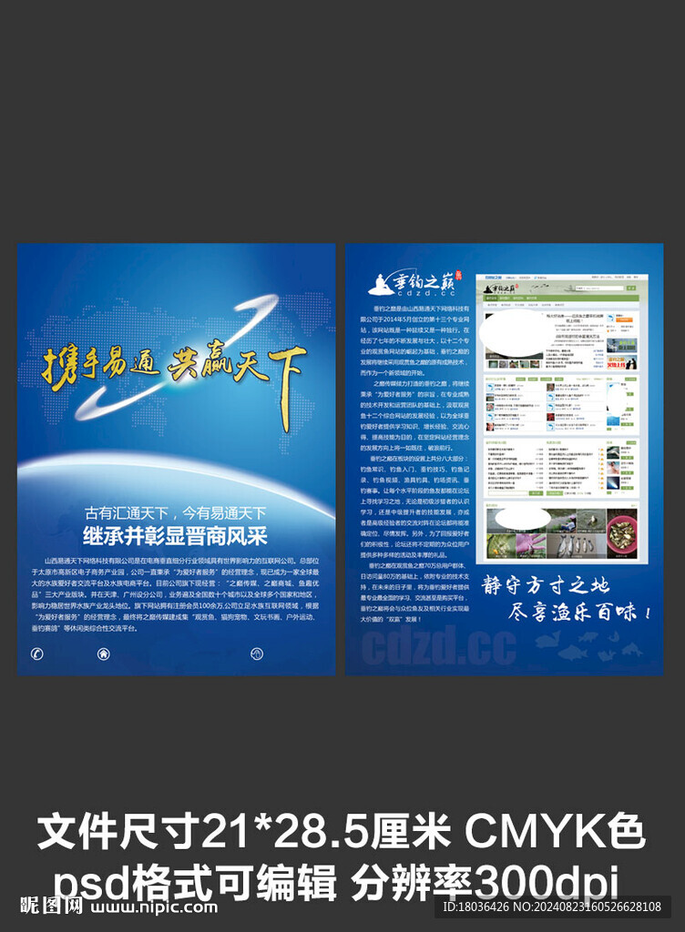 藍(lán)色科技簡(jiǎn)約單頁(yè)宣傳單DM