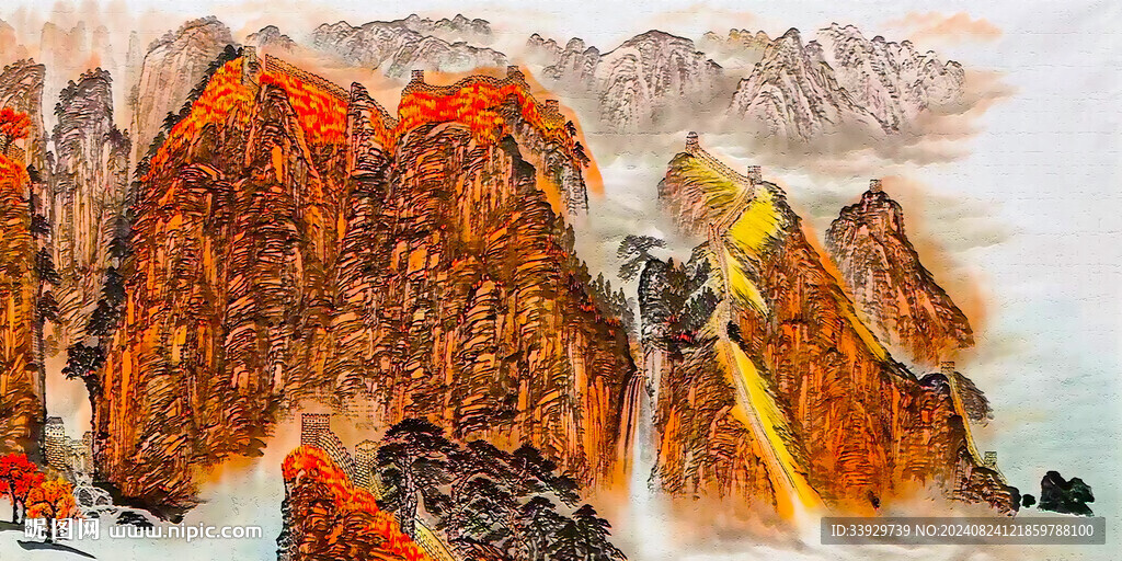 客廳山水背景墻