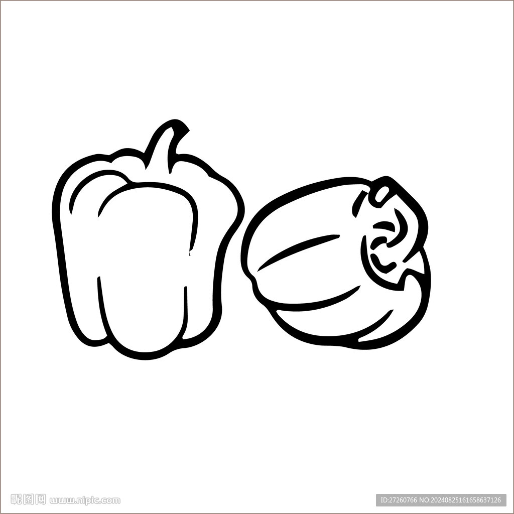 辣椒線描