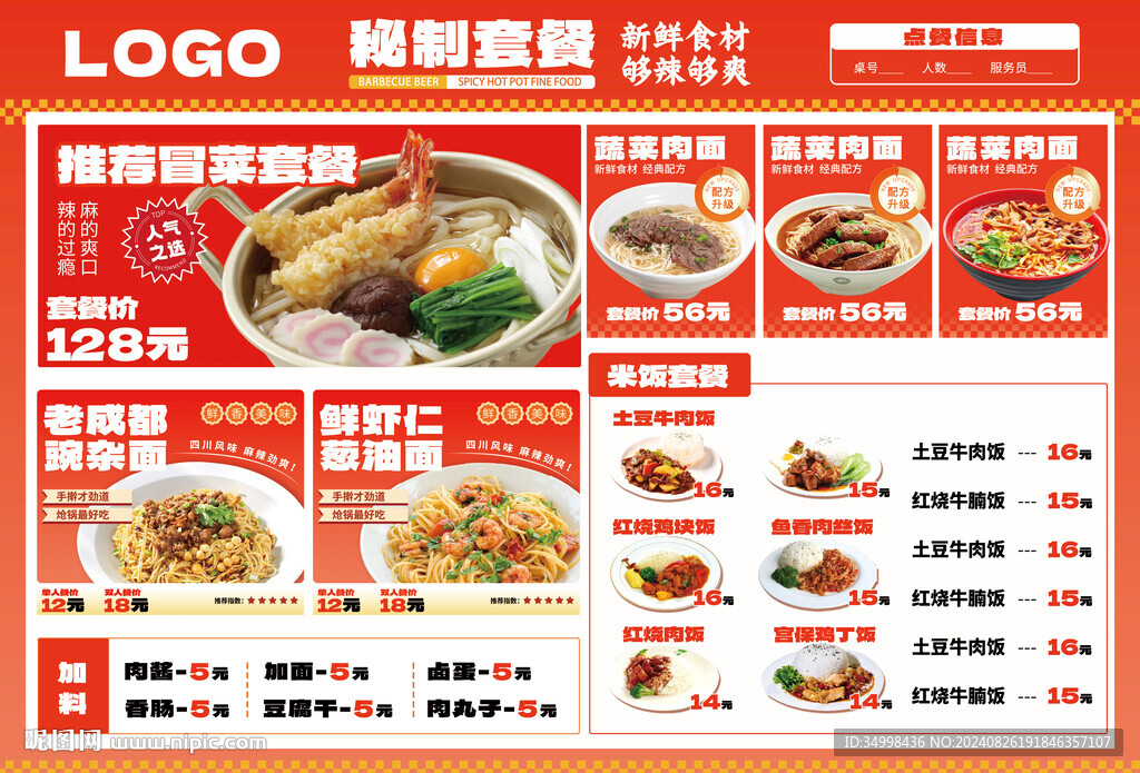 餐飲開業(yè)菜單燈箱海報