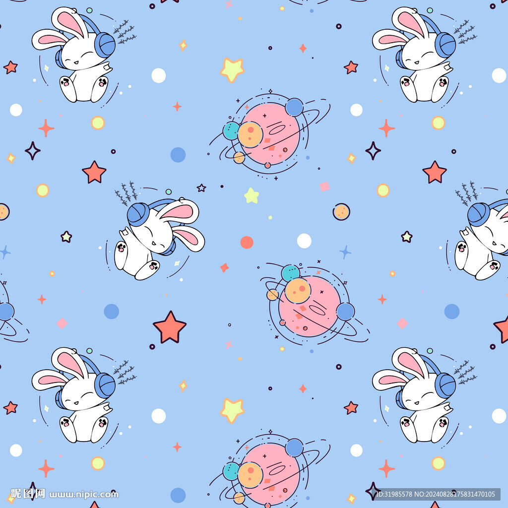 卡通兔子星球