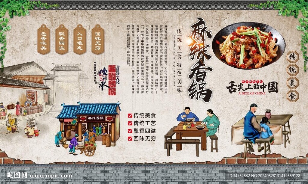 麻辣香鍋背景 