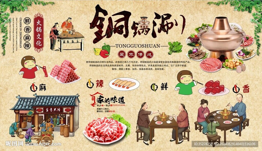 銅火鍋背景墻