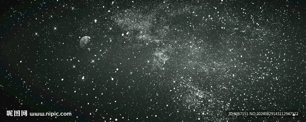 巨幅灰色星空背景