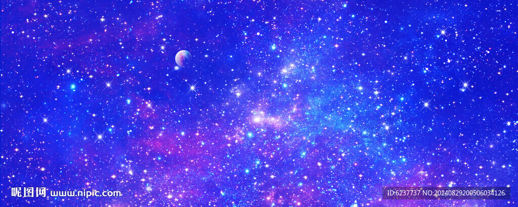 藍色星空背景墻