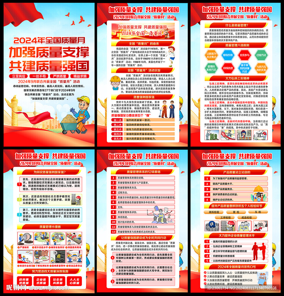 全國質量月展板