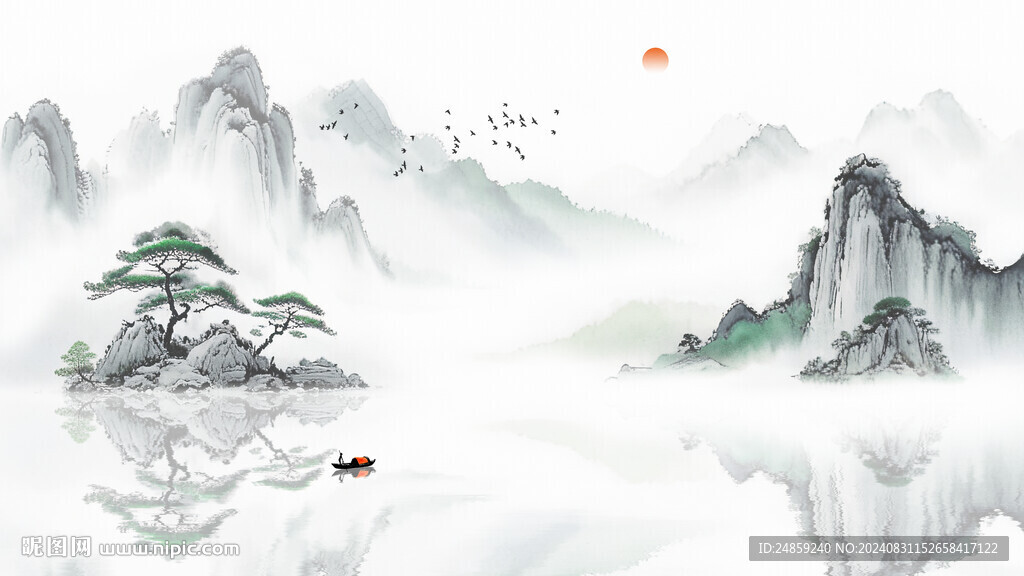 意境水墨風(fēng)背景