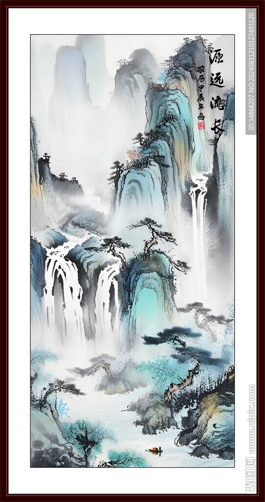 國(guó)畫豎幅山水