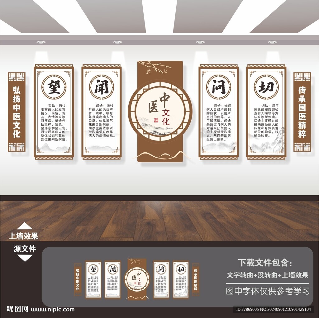 中醫(yī)望聞問切中醫(yī)院展板文化墻