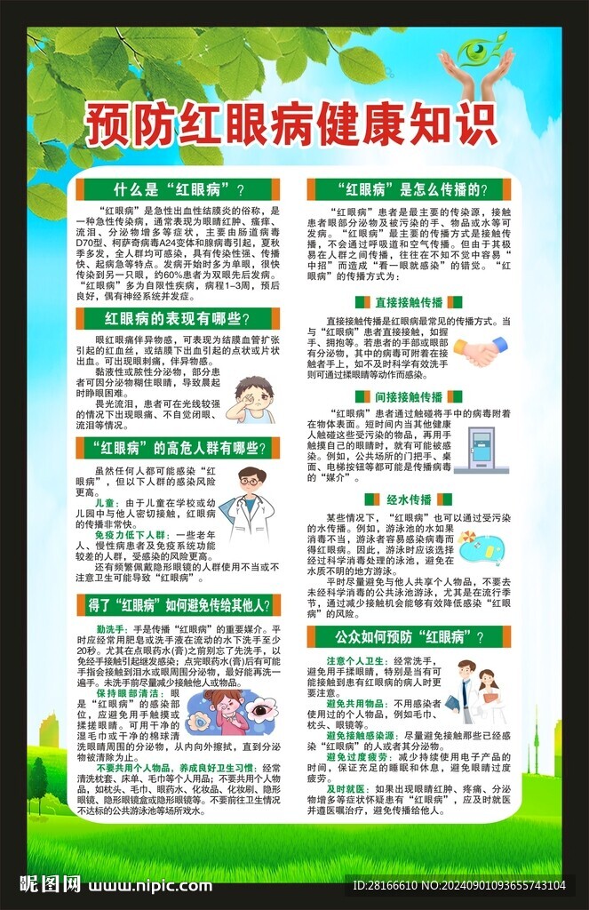 預(yù)防紅眼病知識(shí)海報(bào)