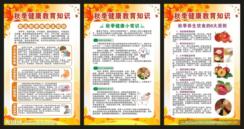 秋季養(yǎng)生知識展板