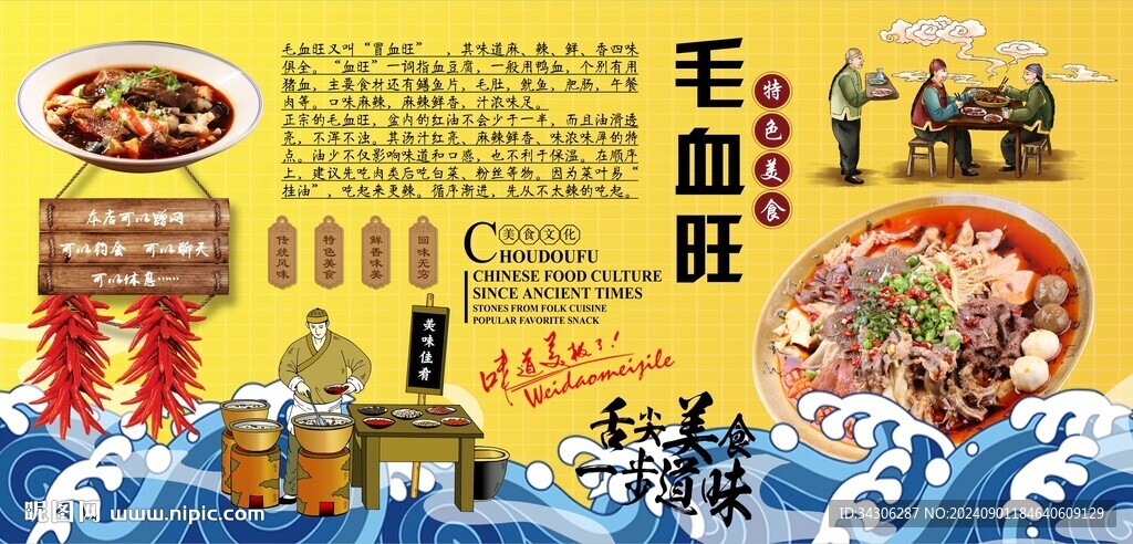 毛血旺背景墻
