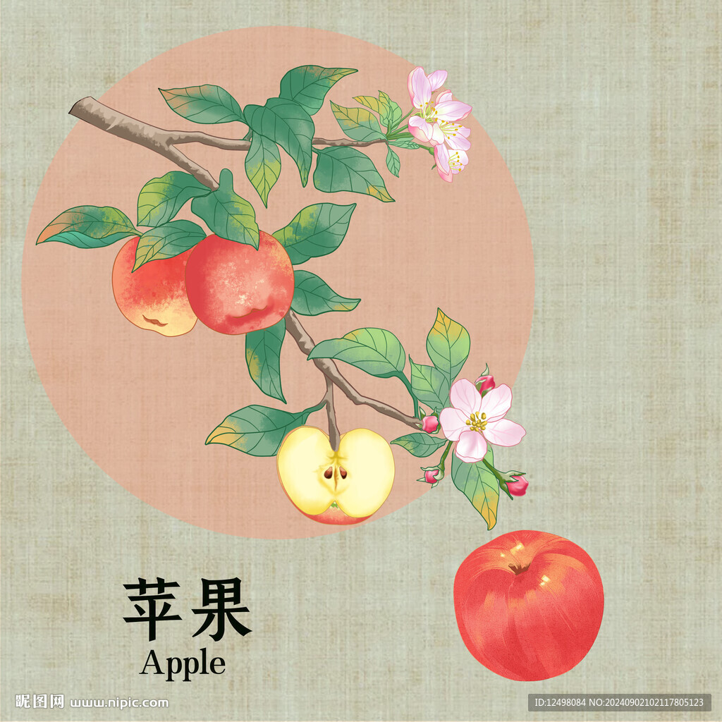 手繪紅蘋果