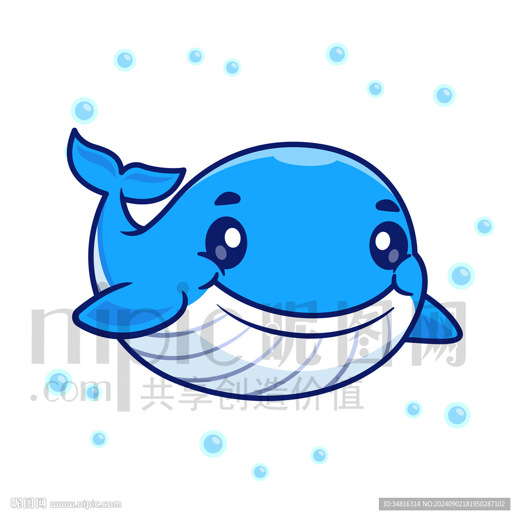 可愛(ài)卡通鯨魚(yú)