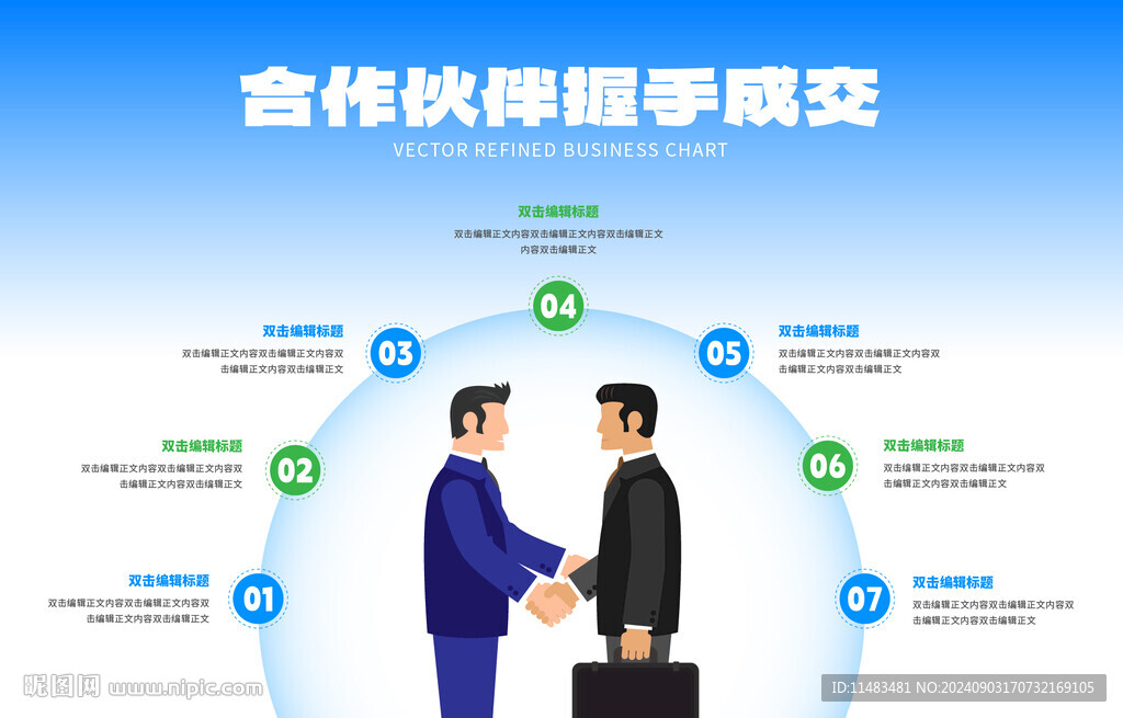 合作伙伴握手成交